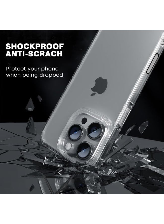 جراب متوافق مع ايفون 16 برو ماكس جراب سيليكون شفاف من البولي يوريثين الحراري غوريلا مضاد للصدمات زوايا الكاميرا - شفاف - Image 3